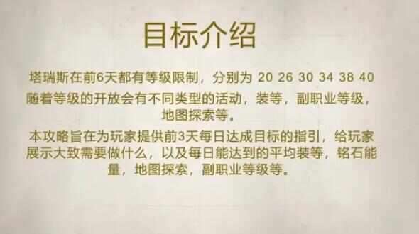 塔瑞斯世界公测第一天应该做哪些事情，公测首日必做任务攻略