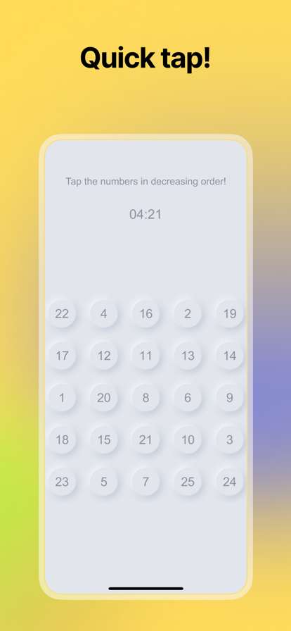 Tap Numbers Speed Testios版4