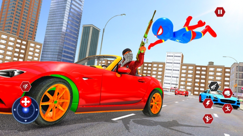 火柴人蜘蛛俠城市英雄戰鬥：3d 俠盜獵車手ios版0