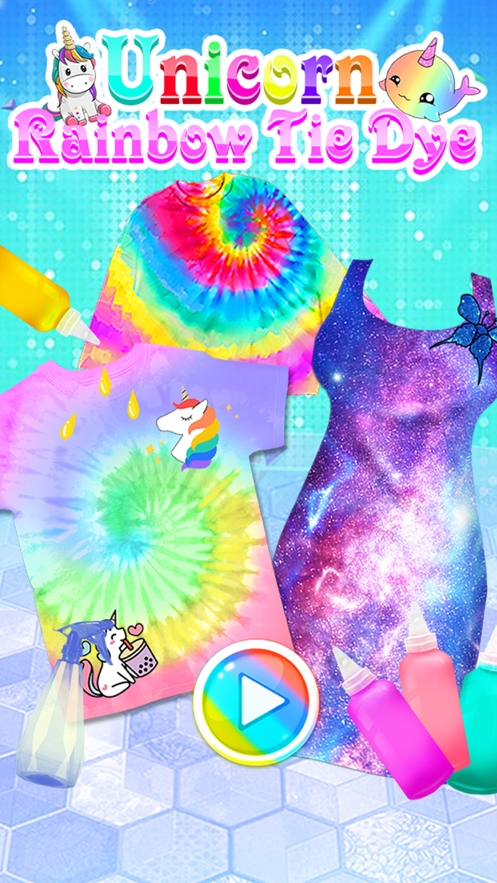 Unicorn Rainbow Galaxy Tie Dyeios版0
