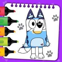 Bluey Coloring Book Glitterios版