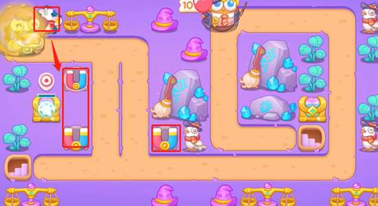 保卫萝卜4阿波与魔法宝藏第43关攻略,阿波与魔法宝藏第43关图文通关流程