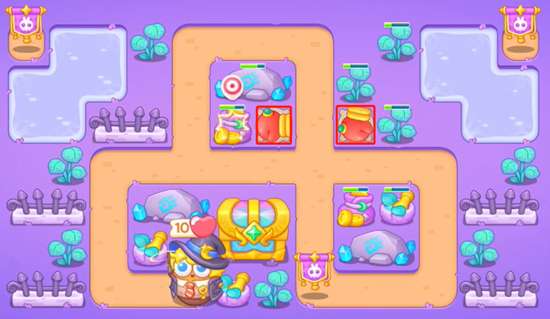 保卫萝卜4阿波与魔法宝藏第51关攻略,阿波与魔法宝藏第51关图文通关流程