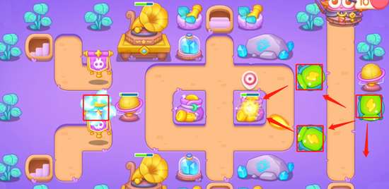 保卫萝卜4阿波与魔法宝藏第53关攻略,阿波与魔法宝藏第53关图文通关解析